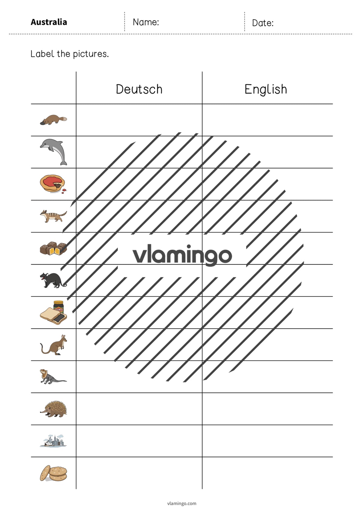 de englisch australia vocabulary worksheet 3 005