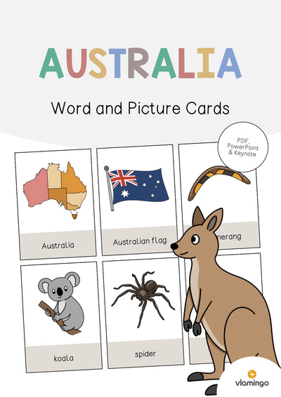 Australia / Australien: Word and Picture Cards (Englisch)