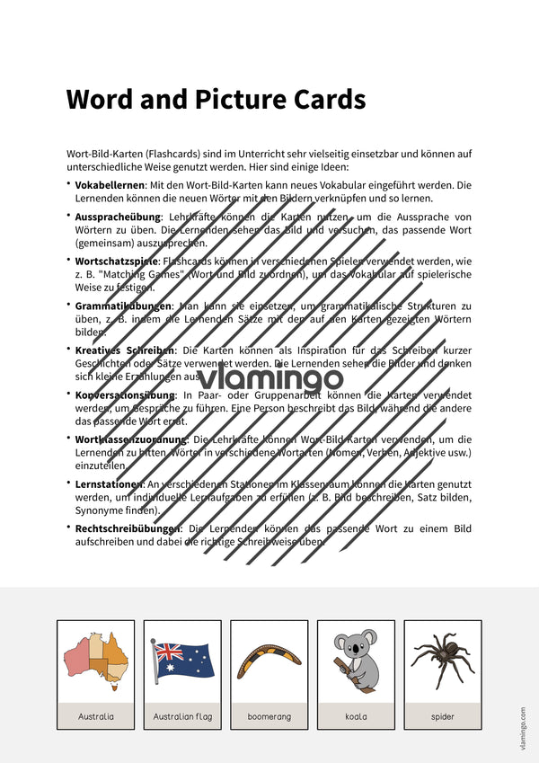 de englisch australia word and picture cards 002