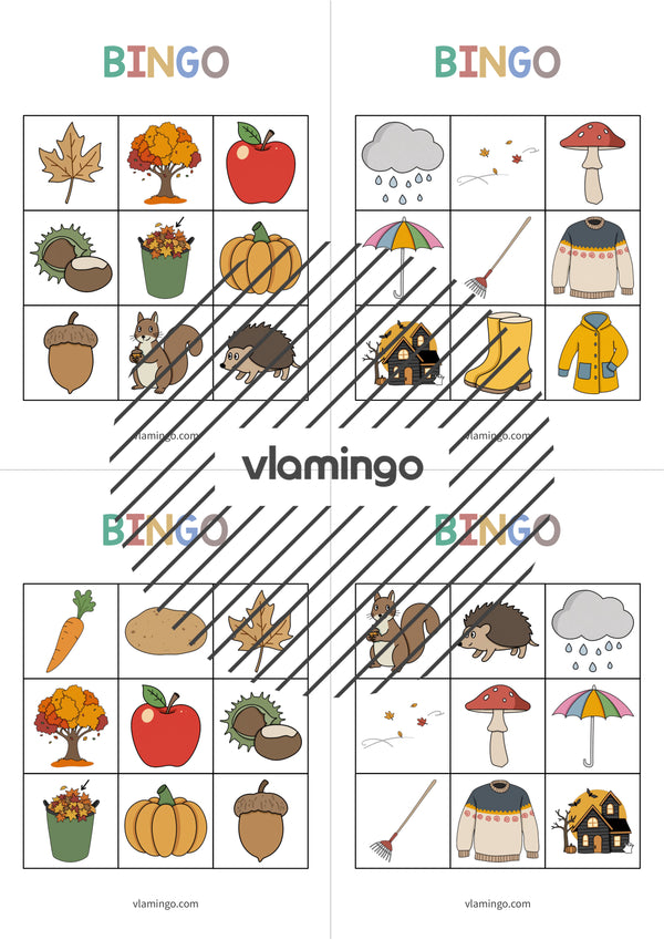 Autumn / Herbst: Bingo für den Englischunterricht – Vorschau 5