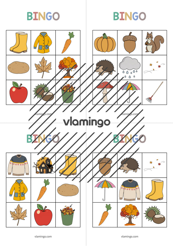 Autumn / Herbst: Bingo für den Englischunterricht – Vorschau 6