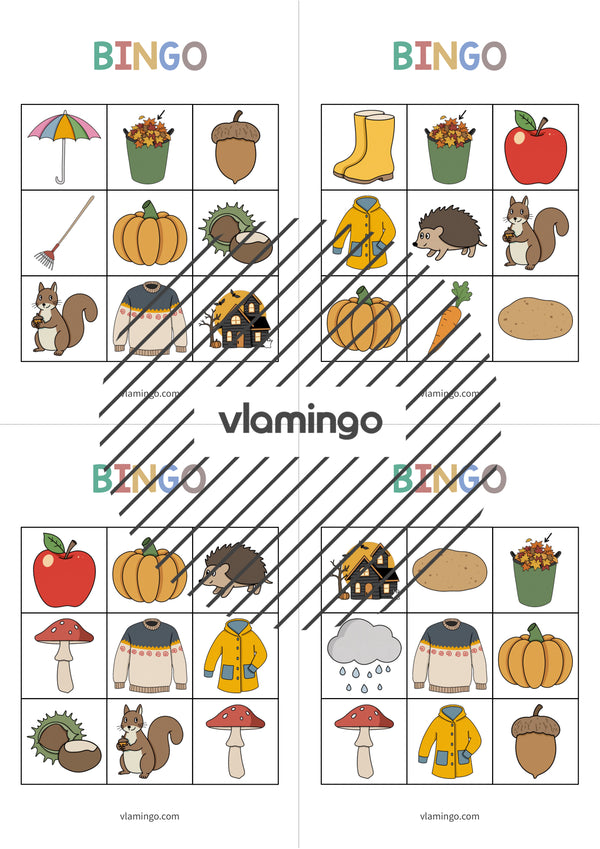 Autumn / Herbst: Bingo für den Englischunterricht – Vorschau 8