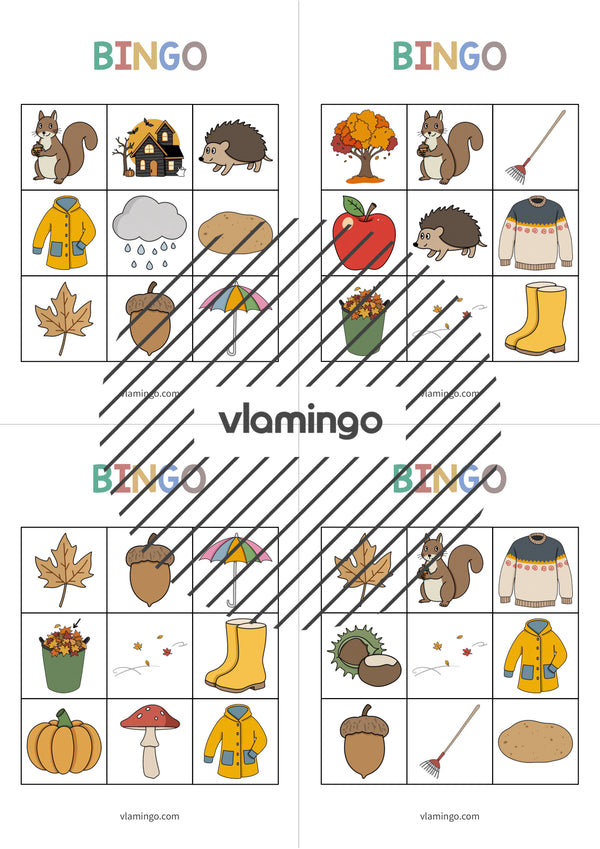 Autumn / Herbst: Bingo für den Englischunterricht – Vorschau 9