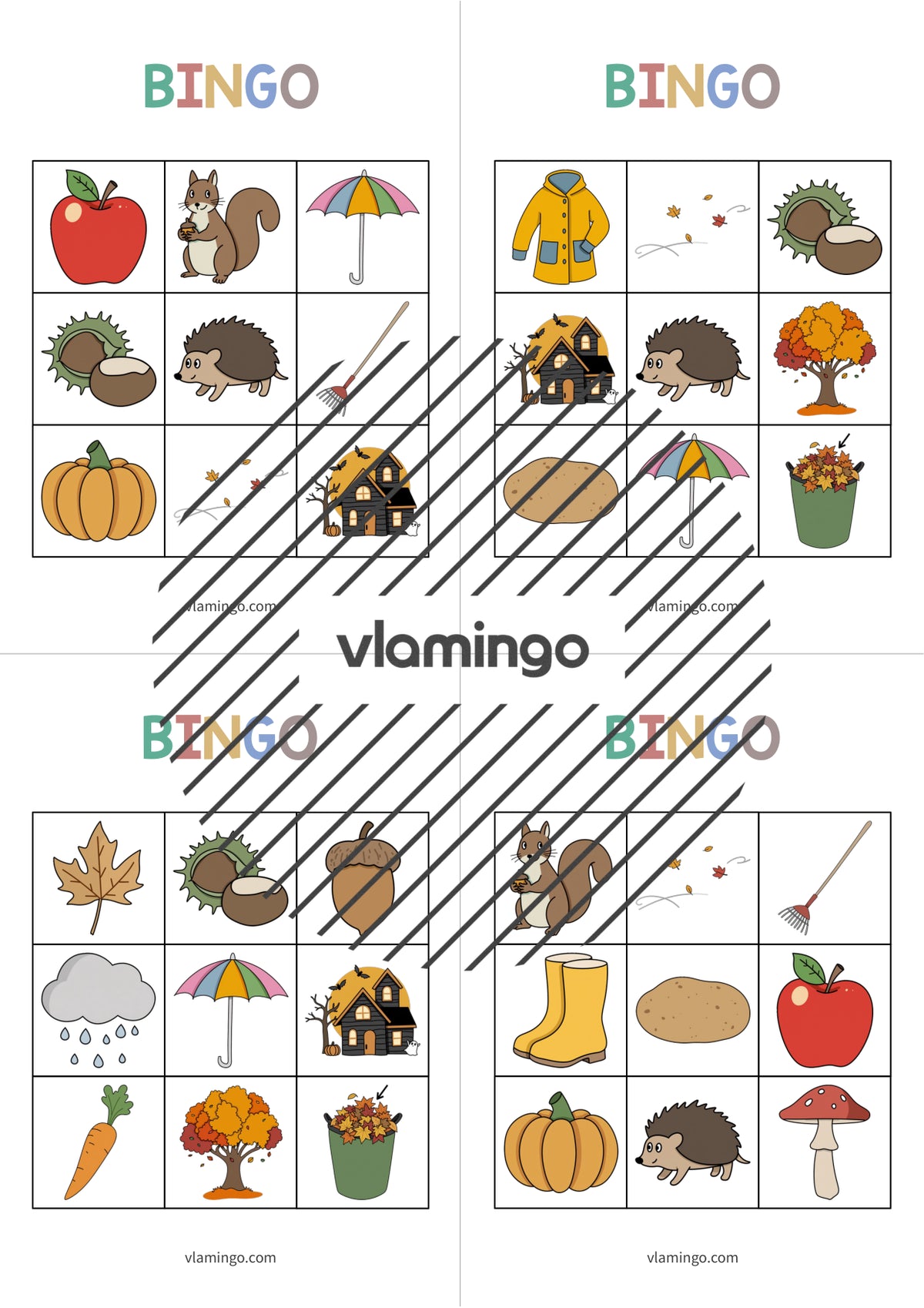 Autumn / Herbst: Bingo für den Englischunterricht – Vorschau 10