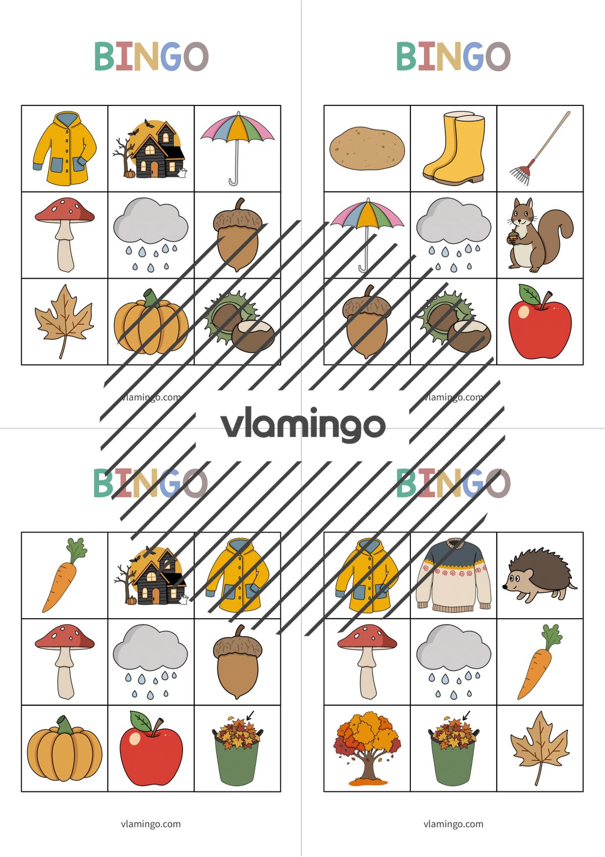 Autumn / Herbst: Bingo für den Englischunterricht – Vorschau 12
