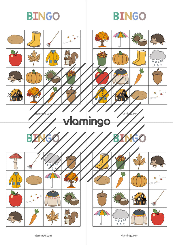 Autumn / Herbst: Bingo für den Englischunterricht – Vorschau 14