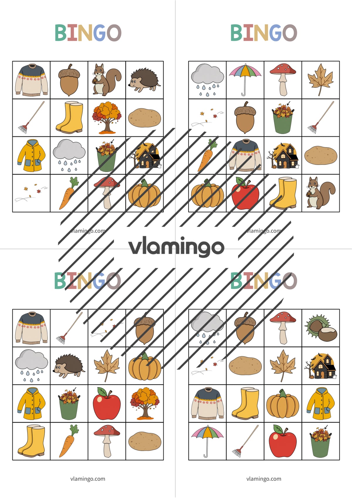 Autumn / Herbst: Bingo für den Englischunterricht – Vorschau 15