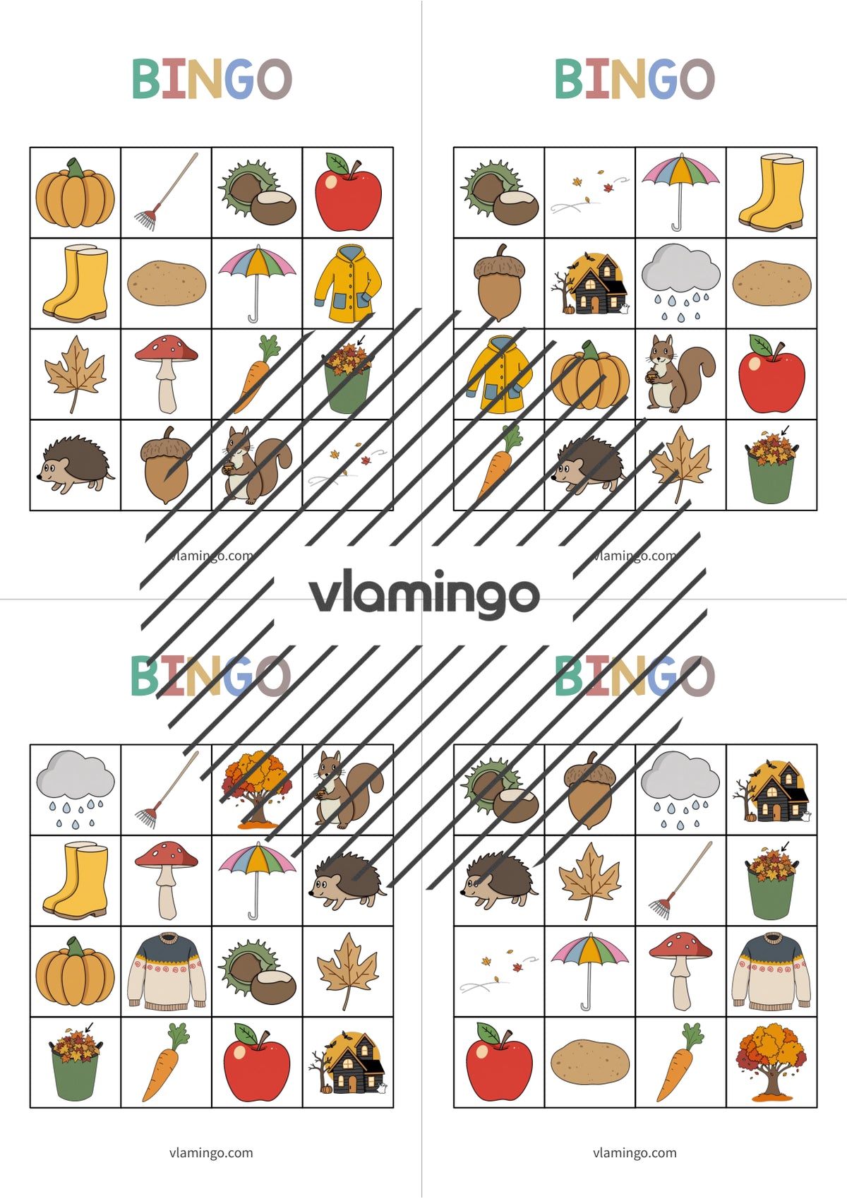 Autumn / Herbst: Bingo für den Englischunterricht – Vorschau 16