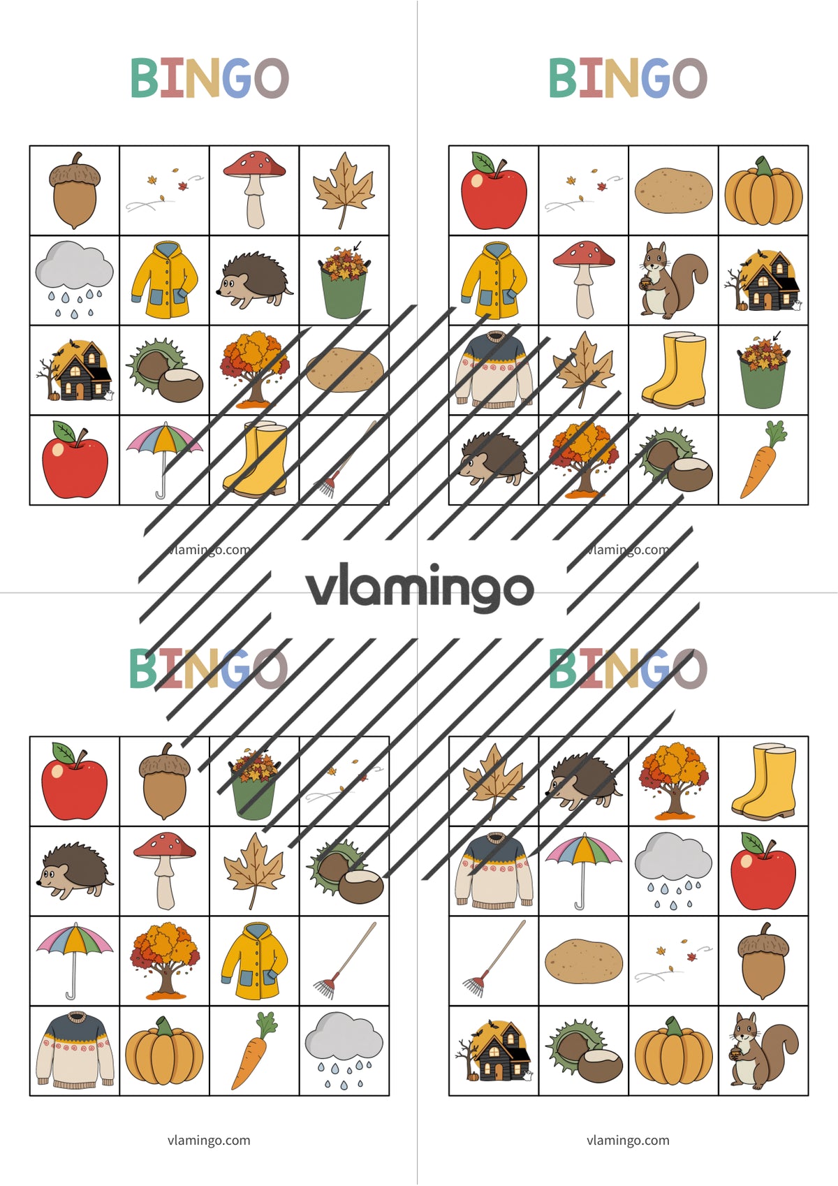 Autumn / Herbst: Bingo für den Englischunterricht – Vorschau 17