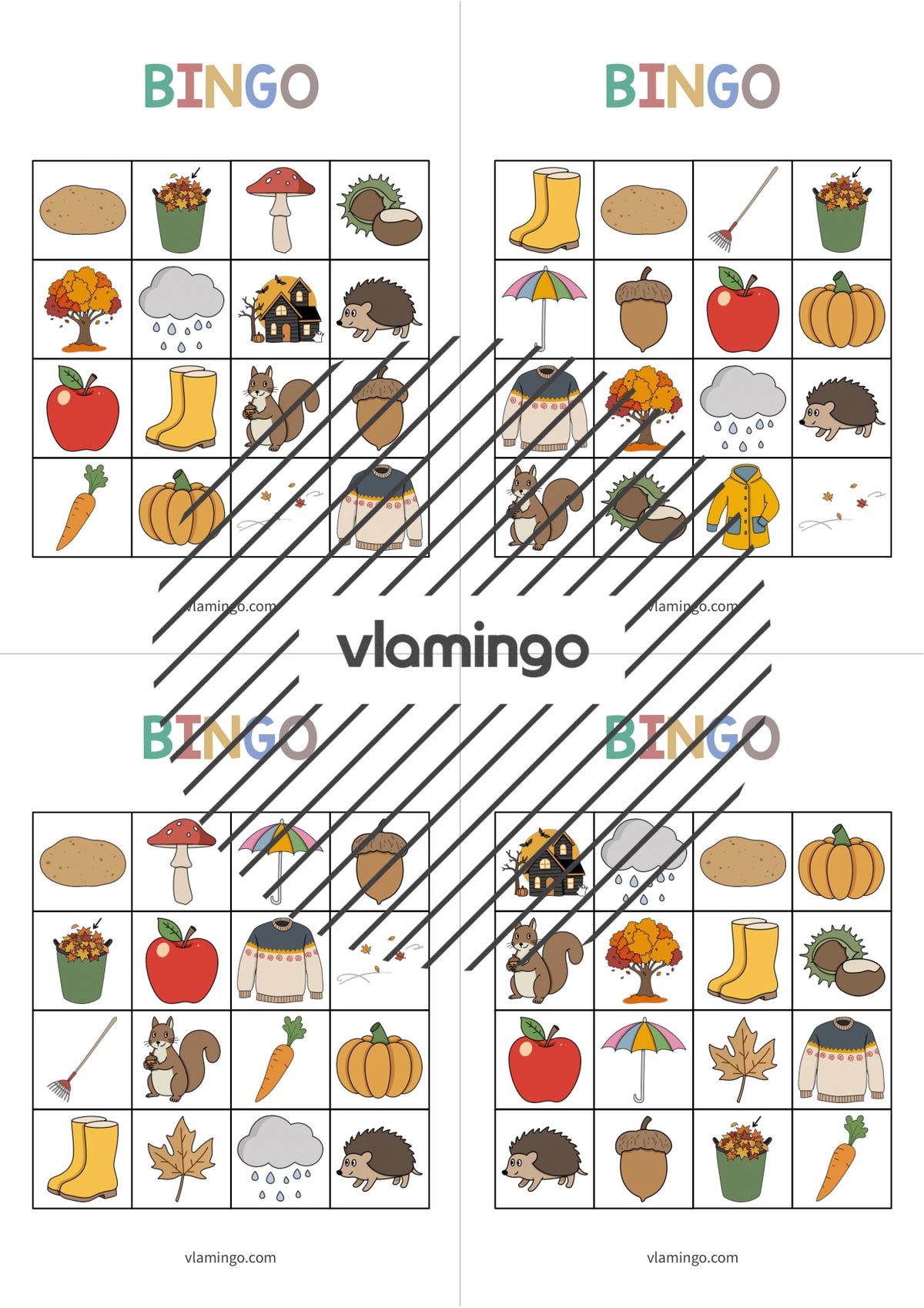 Autumn / Herbst: Bingo für den Englischunterricht – Vorschau 18
