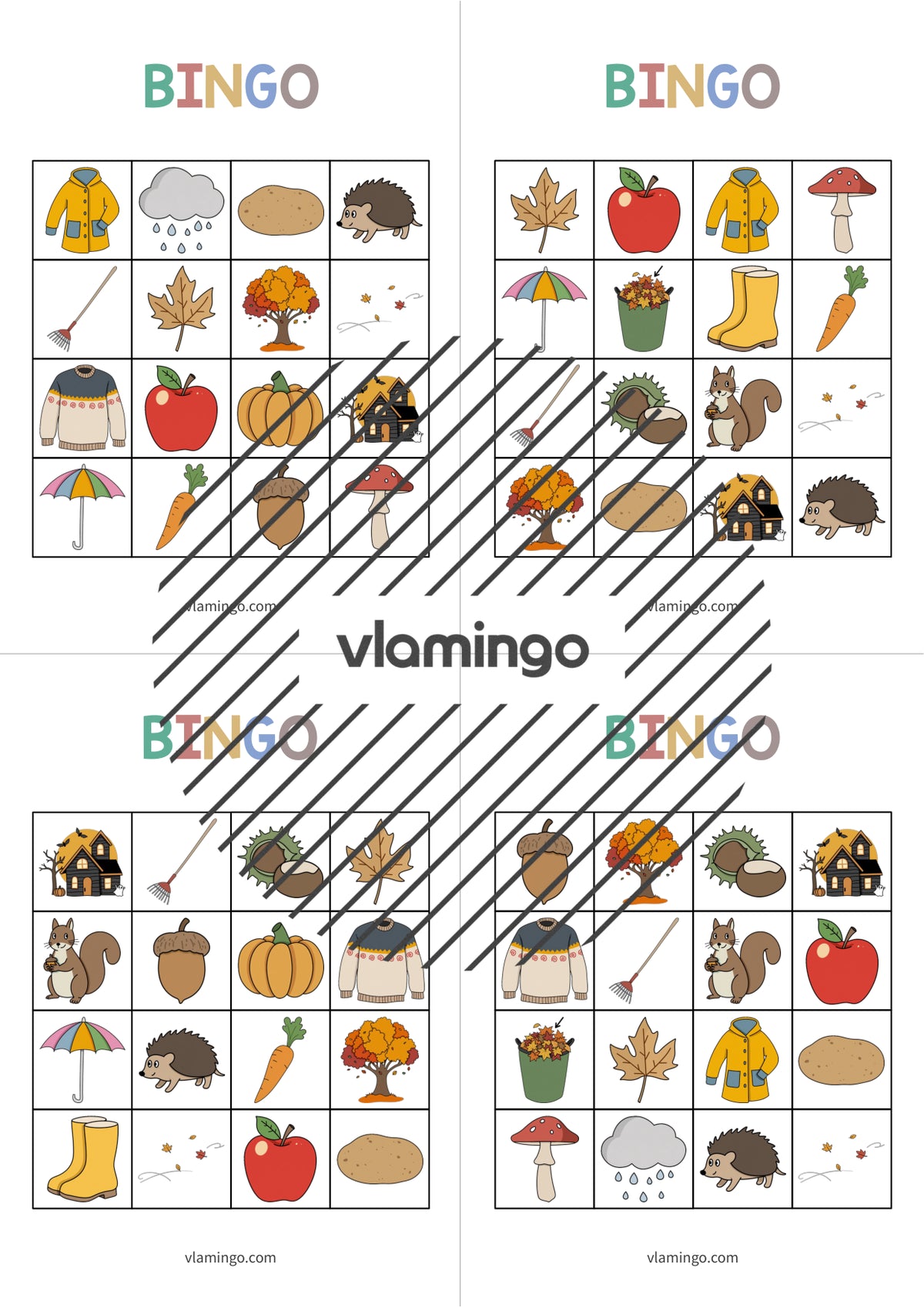 Autumn / Herbst: Bingo für den Englischunterricht – Vorschau 19