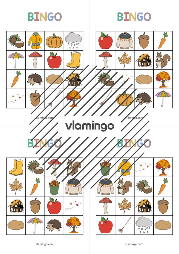Autumn / Herbst: Bingo für den Englischunterricht – Vorschau 20