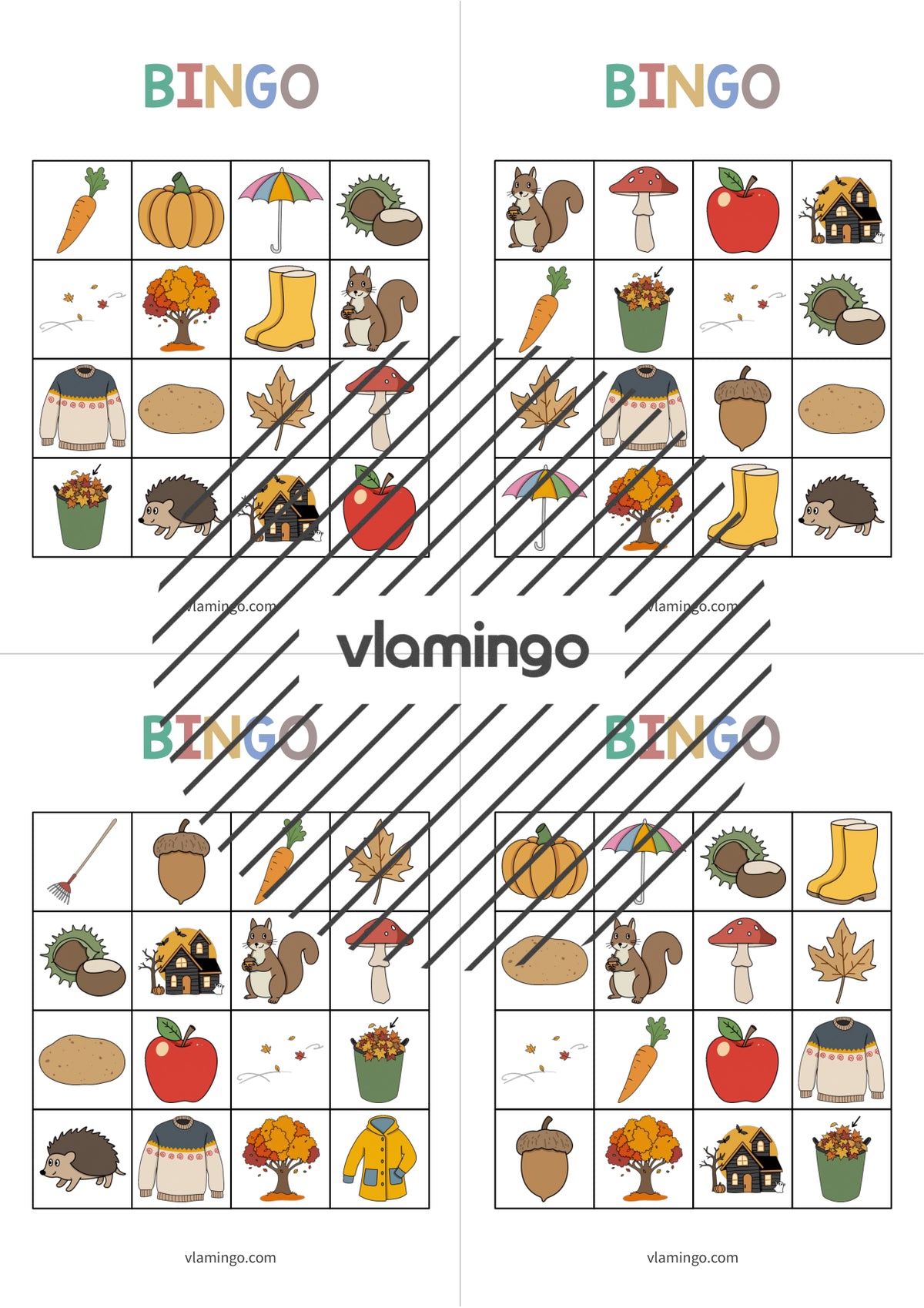 Autumn / Herbst: Bingo für den Englischunterricht – Vorschau 21