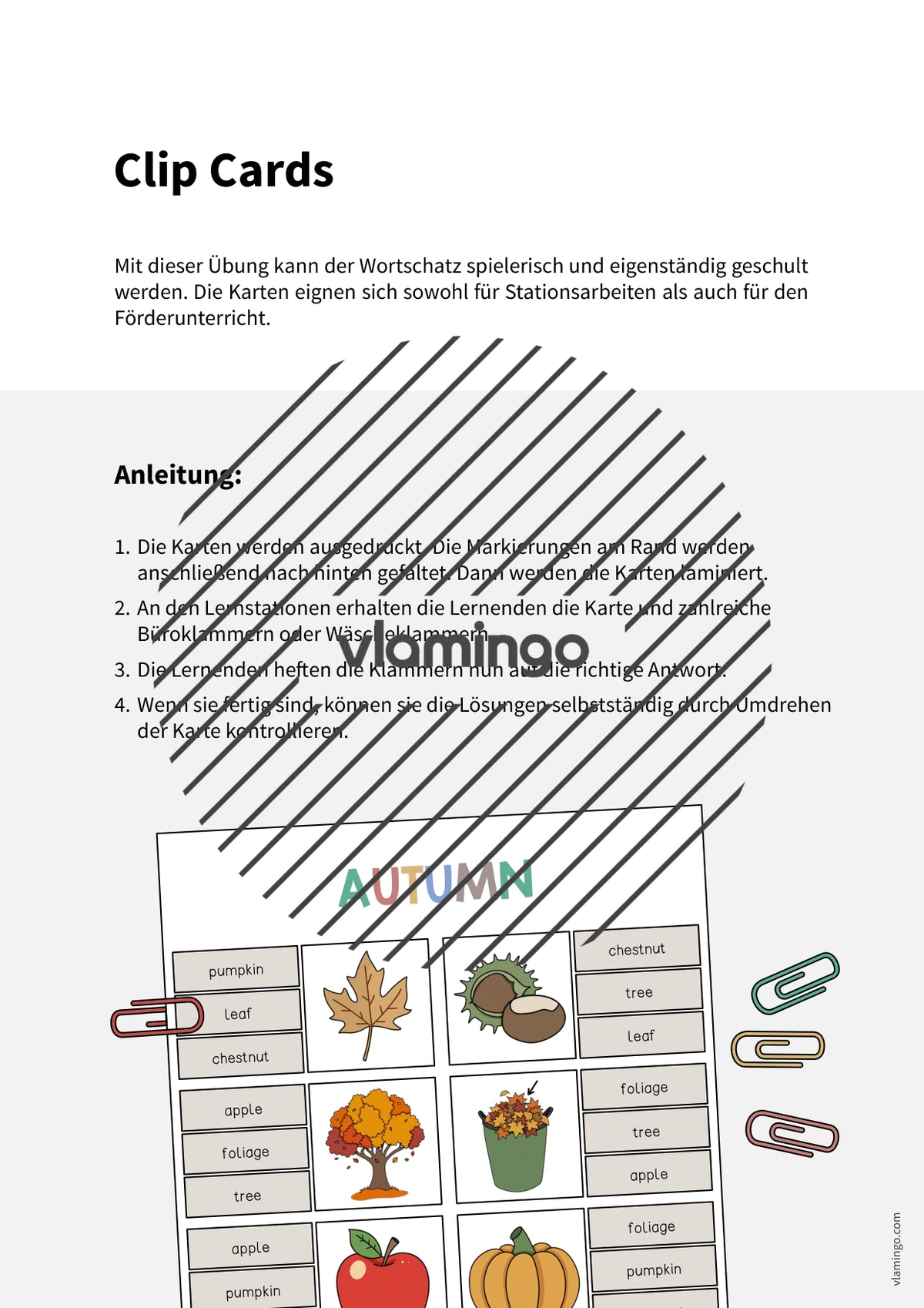 de englisch autumn clip cards 002