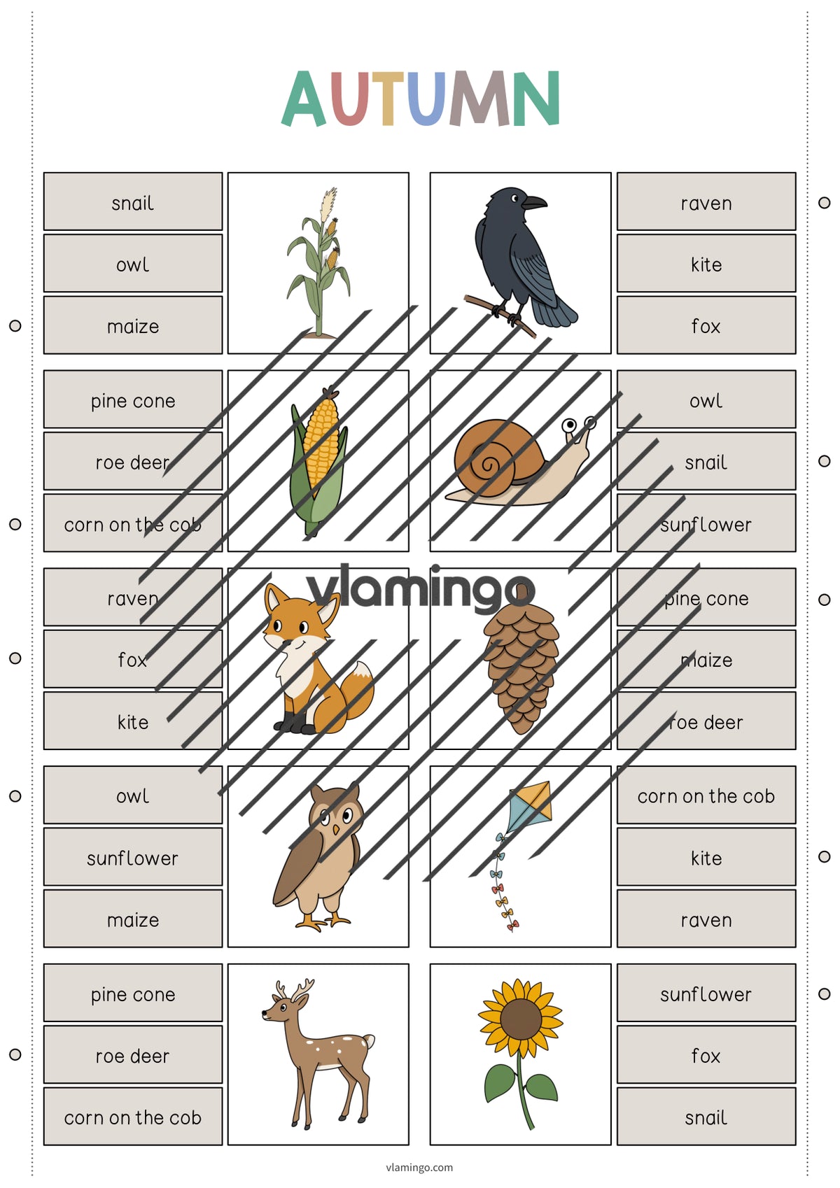 de englisch autumn clip cards 005