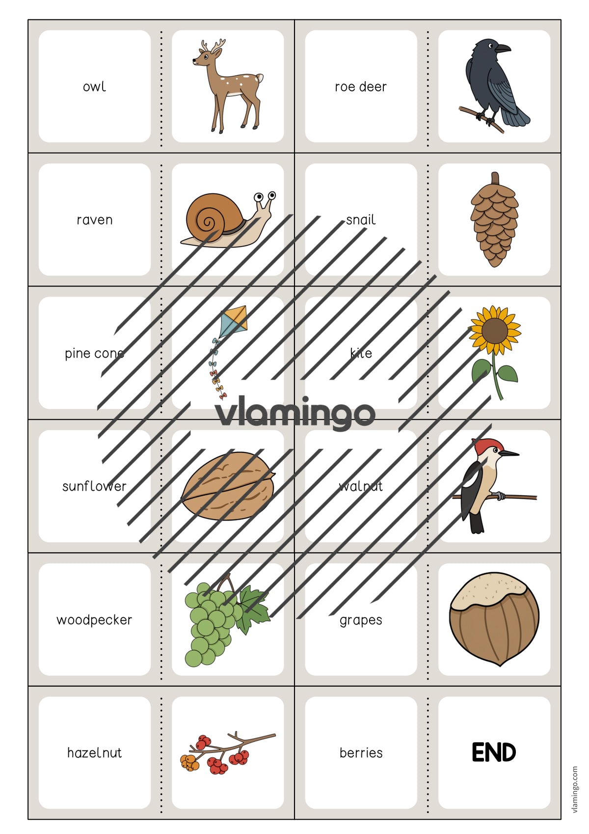 Autumn / Herbst: Domino für den Englischunterricht – Vorschau 5