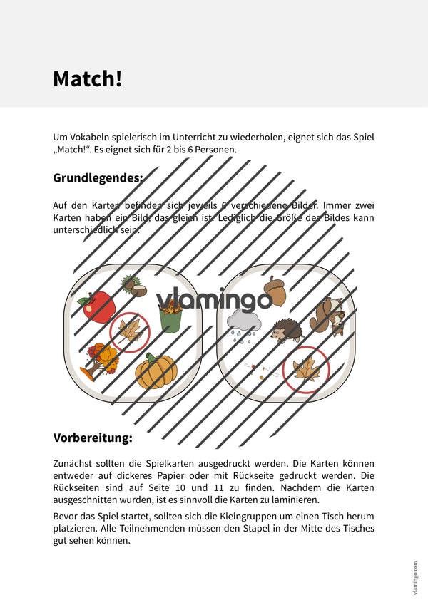 Autumn / Herbst: Match! für den Englischunterricht – Vorschau 2
