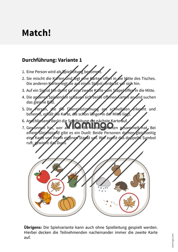 Autumn / Herbst: Match! für den Englischunterricht – Vorschau 3