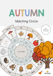Autumn / Herbst: Matching Circle für den Englischunterricht