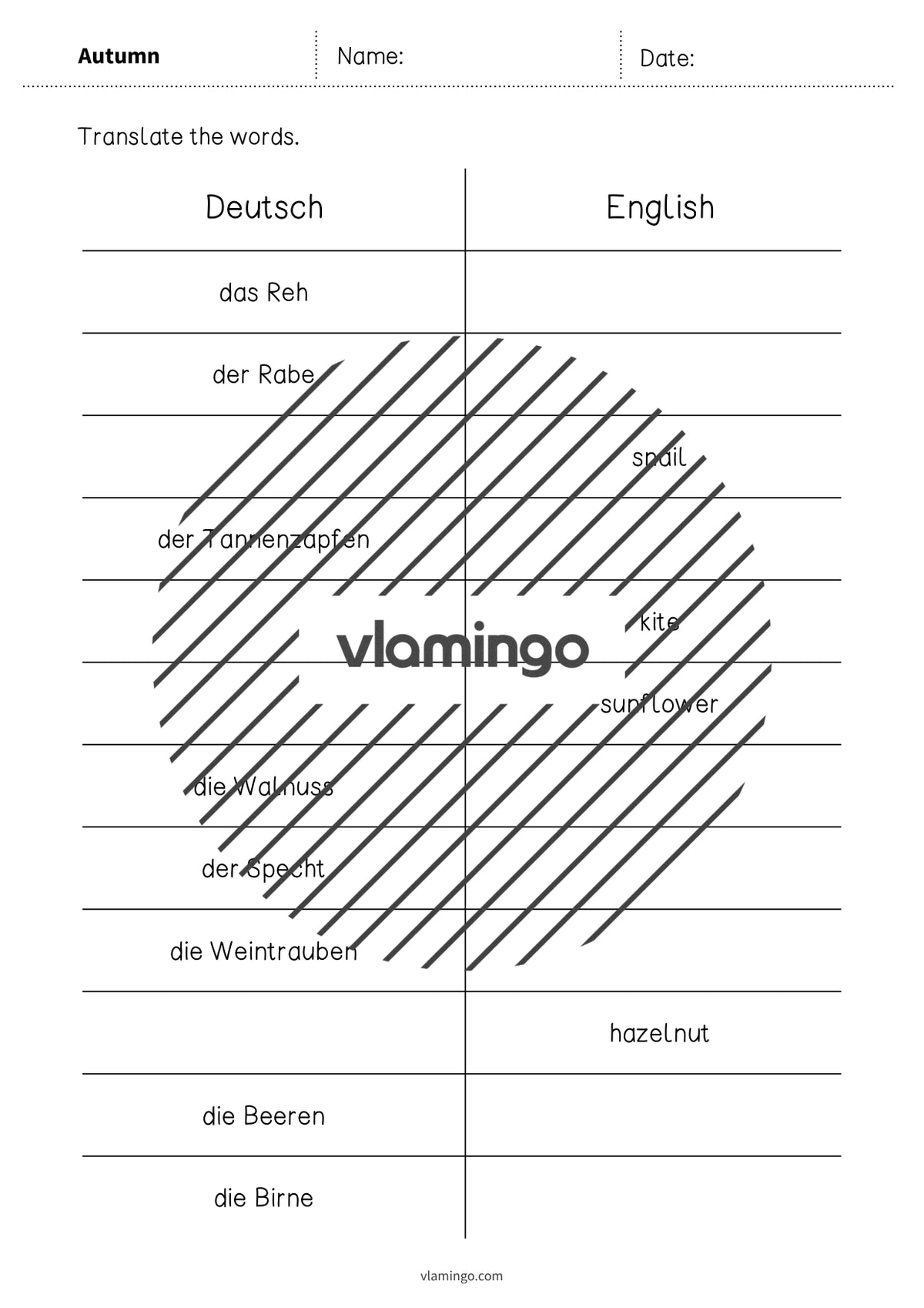 de englisch autumn vocabulary mini test 005