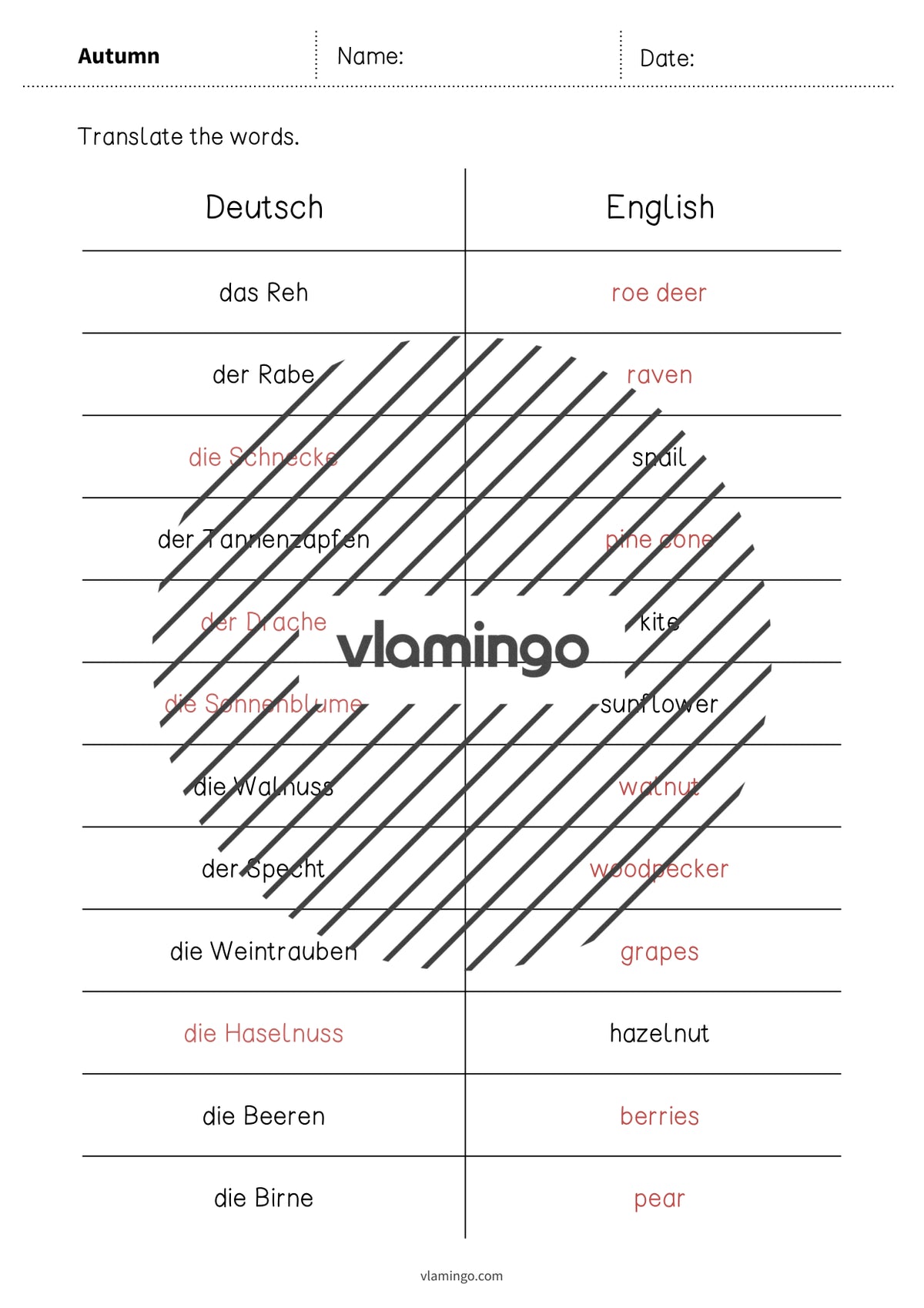 de englisch autumn vocabulary mini test 010
