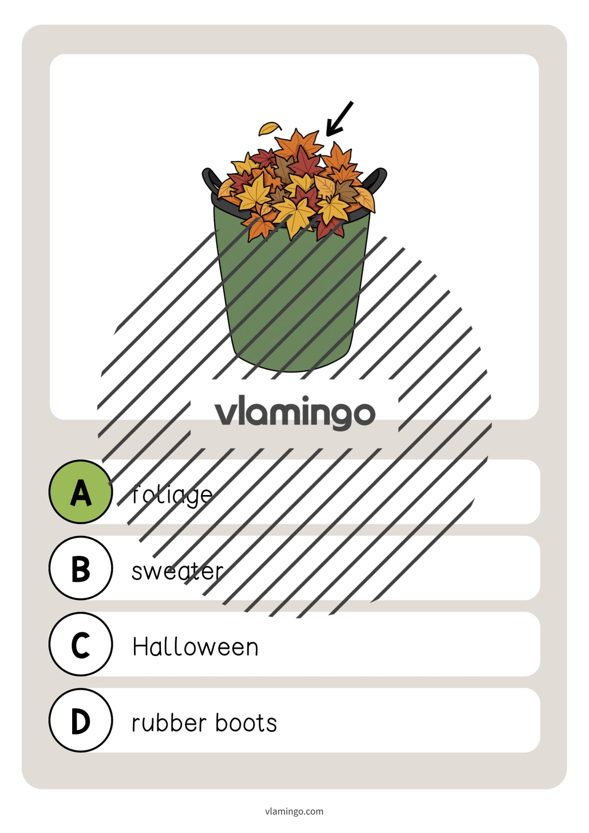 Autumn / Herbst: Vocabulary Quiz für den Englischunterricht – Vorschau 14