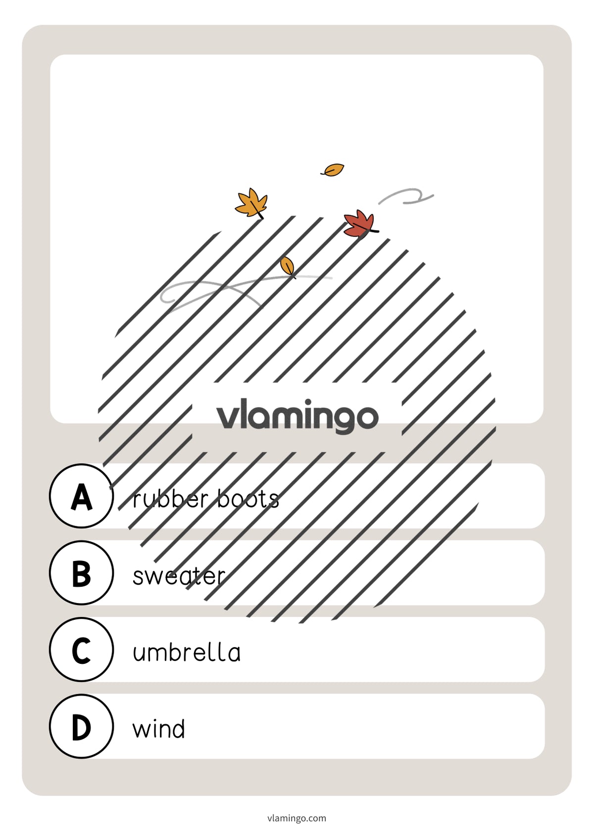 Autumn / Herbst: Vocabulary Quiz für den Englischunterricht – Vorschau 25