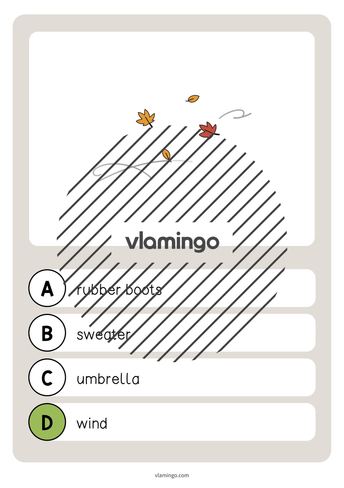 Autumn / Herbst: Vocabulary Quiz für den Englischunterricht – Vorschau 26