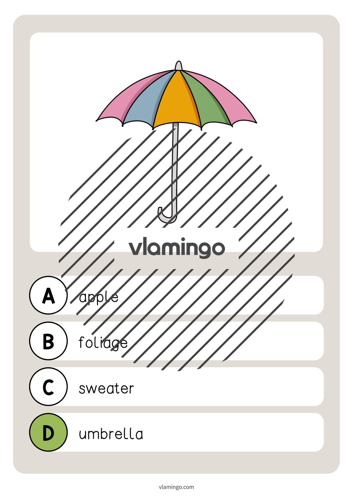 Autumn / Herbst: Vocabulary Quiz für den Englischunterricht – Vorschau 30