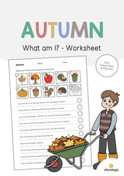Autumn / Herbst: What am I? – Worksheet für den Englischunterricht (Arbeitsblatt)