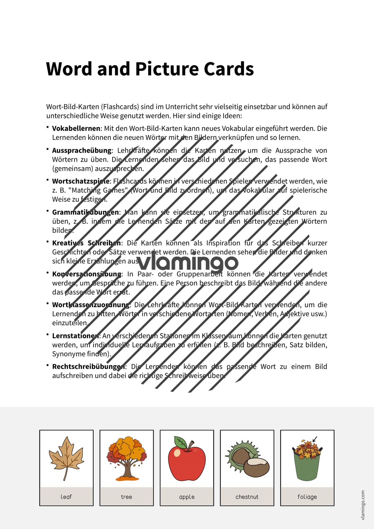 de englisch autumn word and picture cards 002