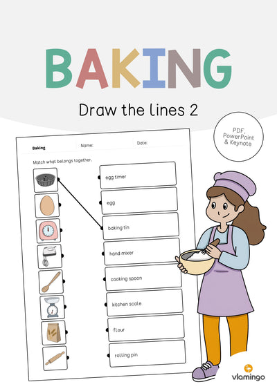 Baking / Backen: Draw the lines 2 (Englisch)
