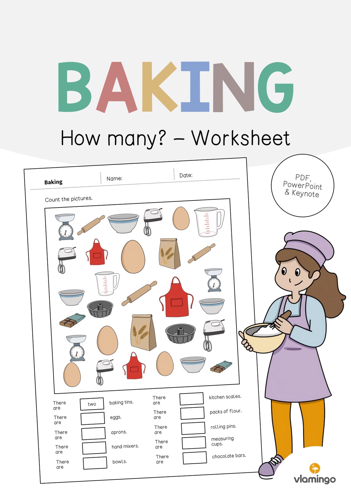 de englisch baking how many worksheet 001