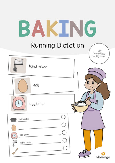 Baking / Backen: Running Dictation (Englisch)