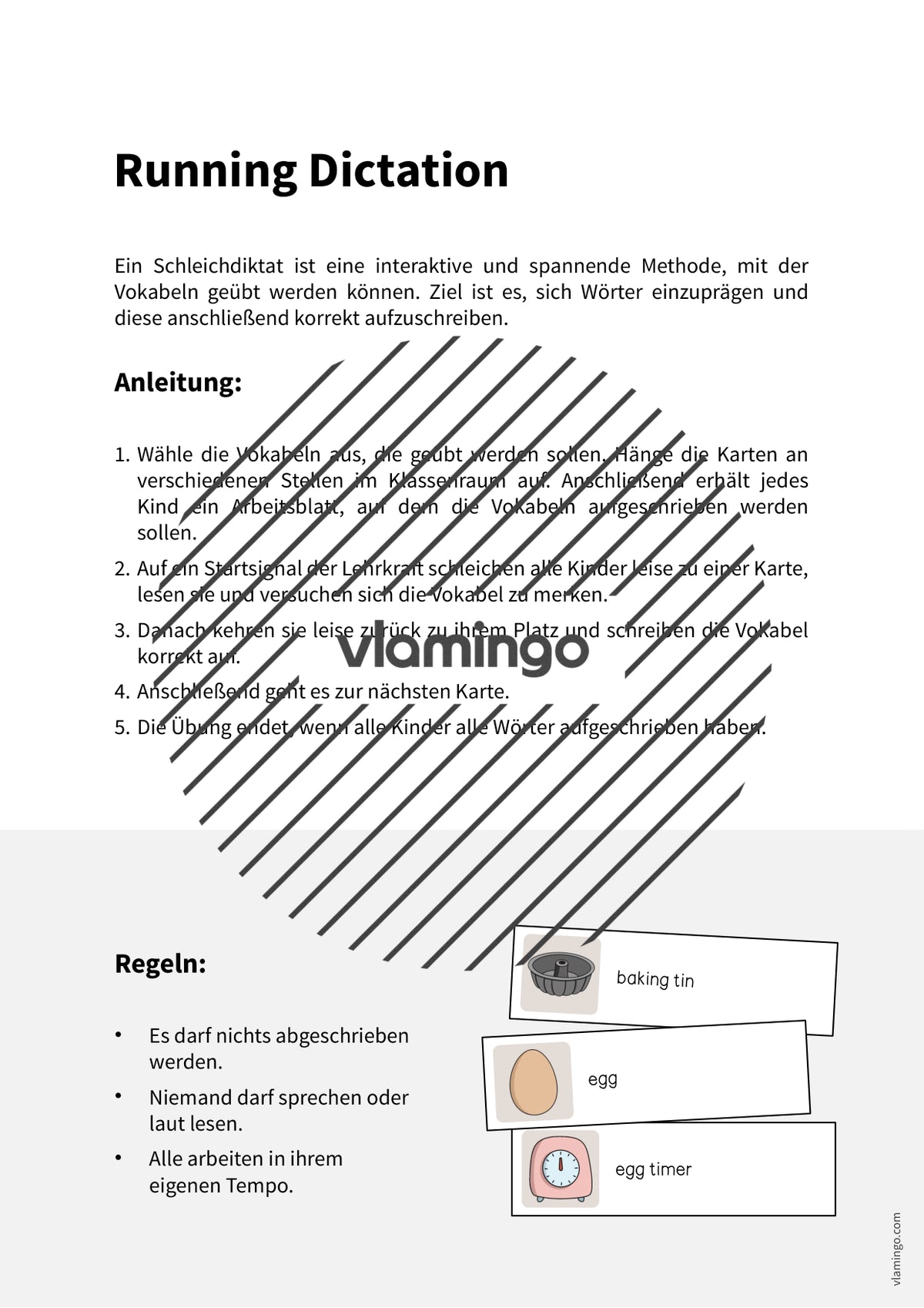 de englisch baking running dictation 002