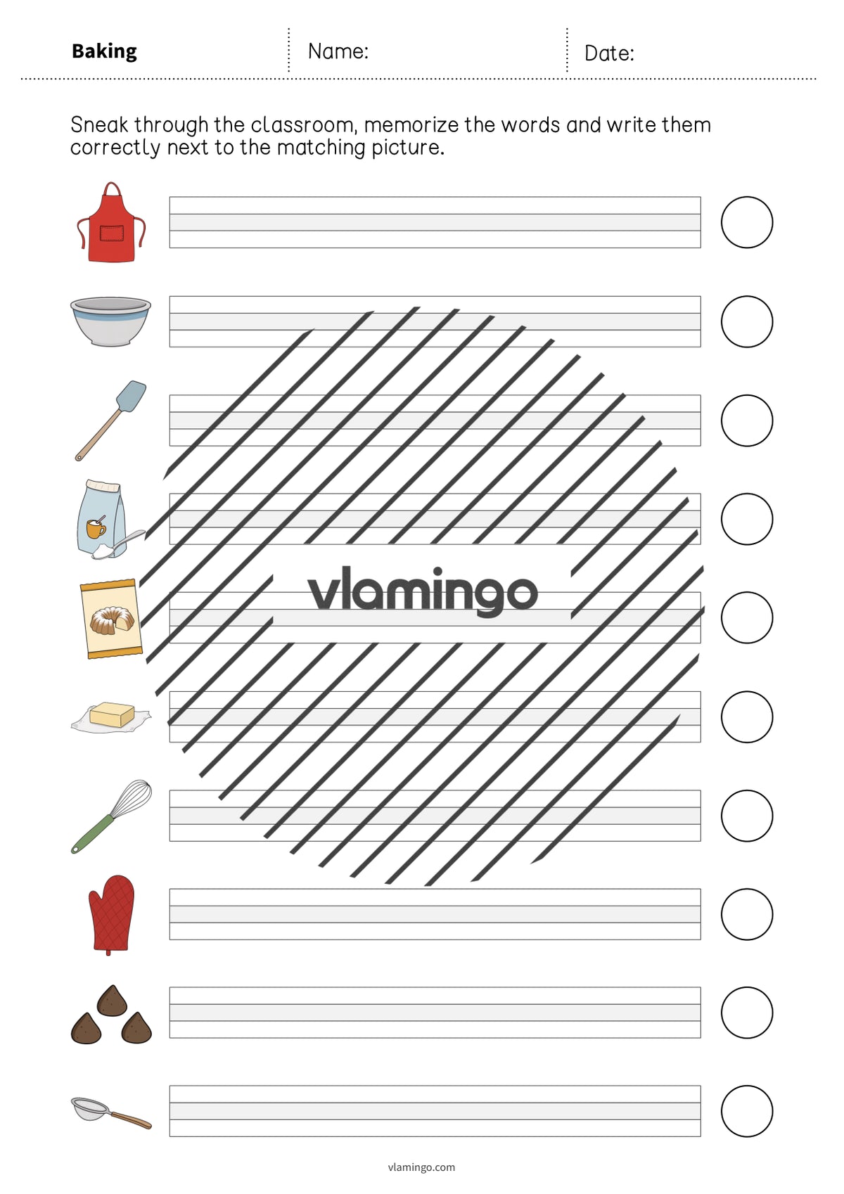 de englisch baking running dictation 012