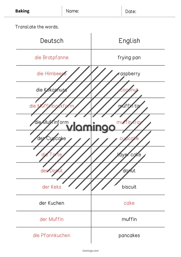 de englisch baking vocabulary mini test 013