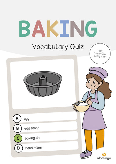 Baking / Backen: Vocabulary Quiz (Englisch)
