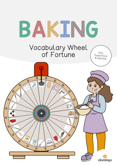 Baking / Backen: Vocabulary Wheel of Fortune (Englisch)