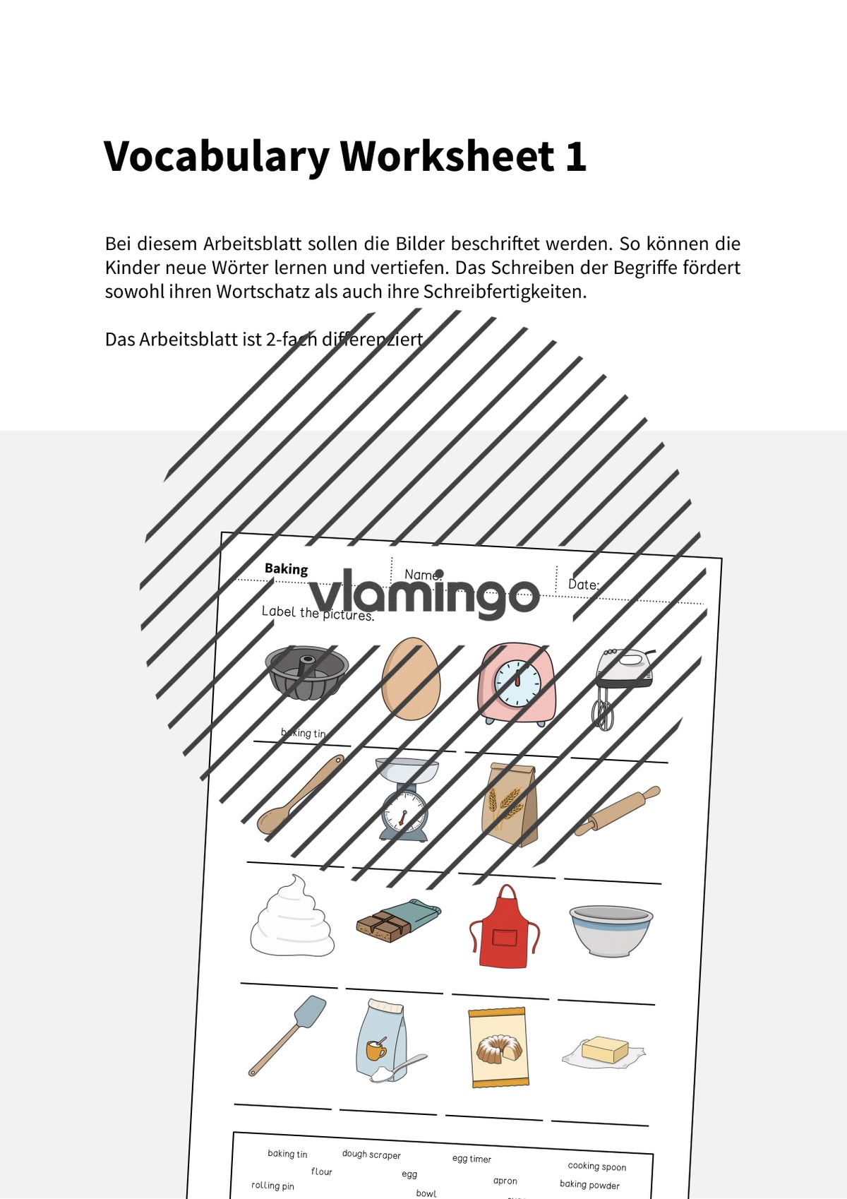 de englisch baking vocabulary worksheet 1 002