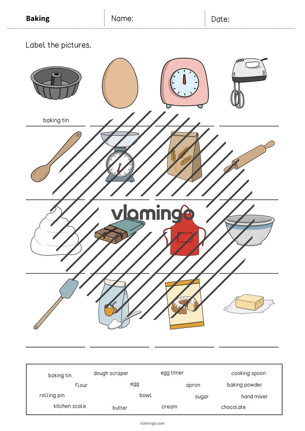 de englisch baking vocabulary worksheet 1 004