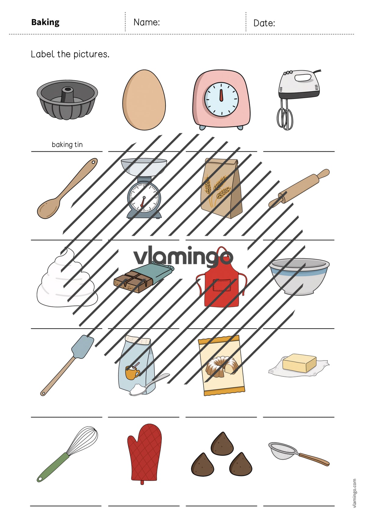 de englisch baking vocabulary worksheet 1 007