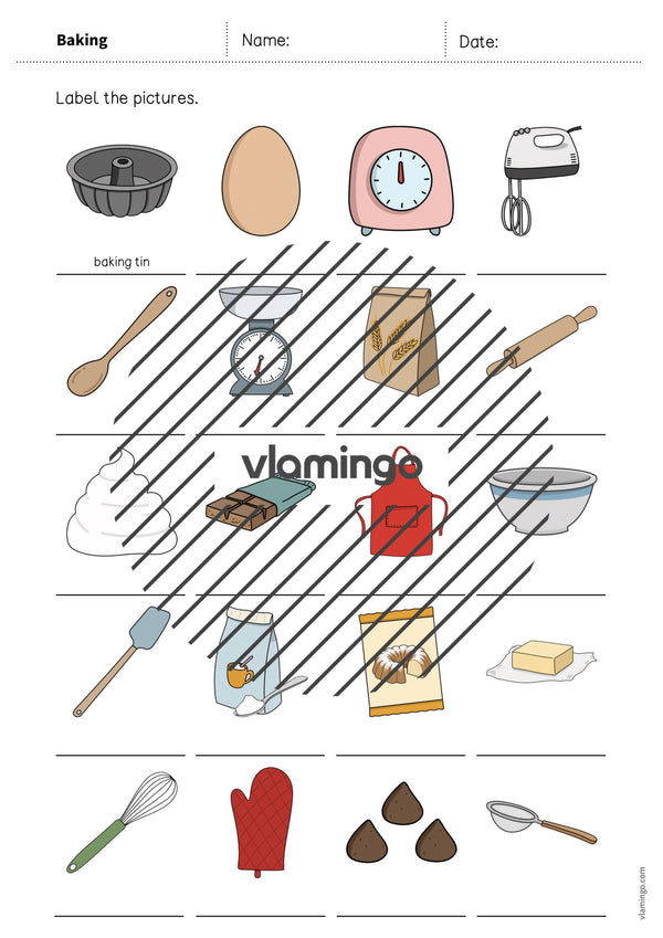 de englisch baking vocabulary worksheet 1 007
