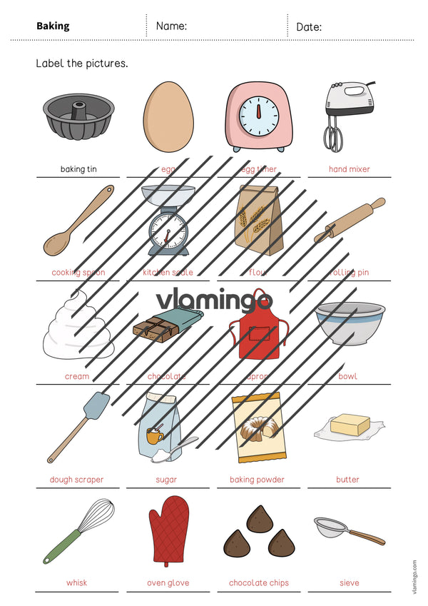 de englisch baking vocabulary worksheet 1 012