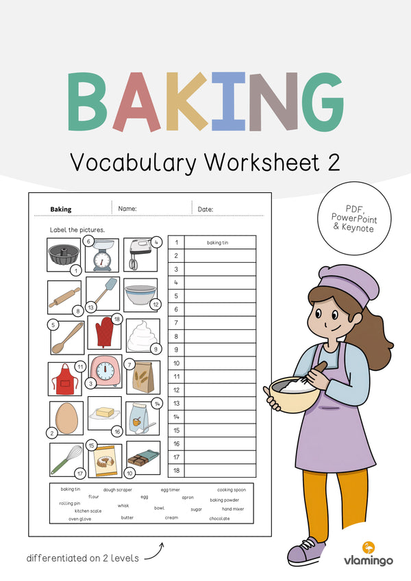 de englisch baking vocabulary worksheet 2 001