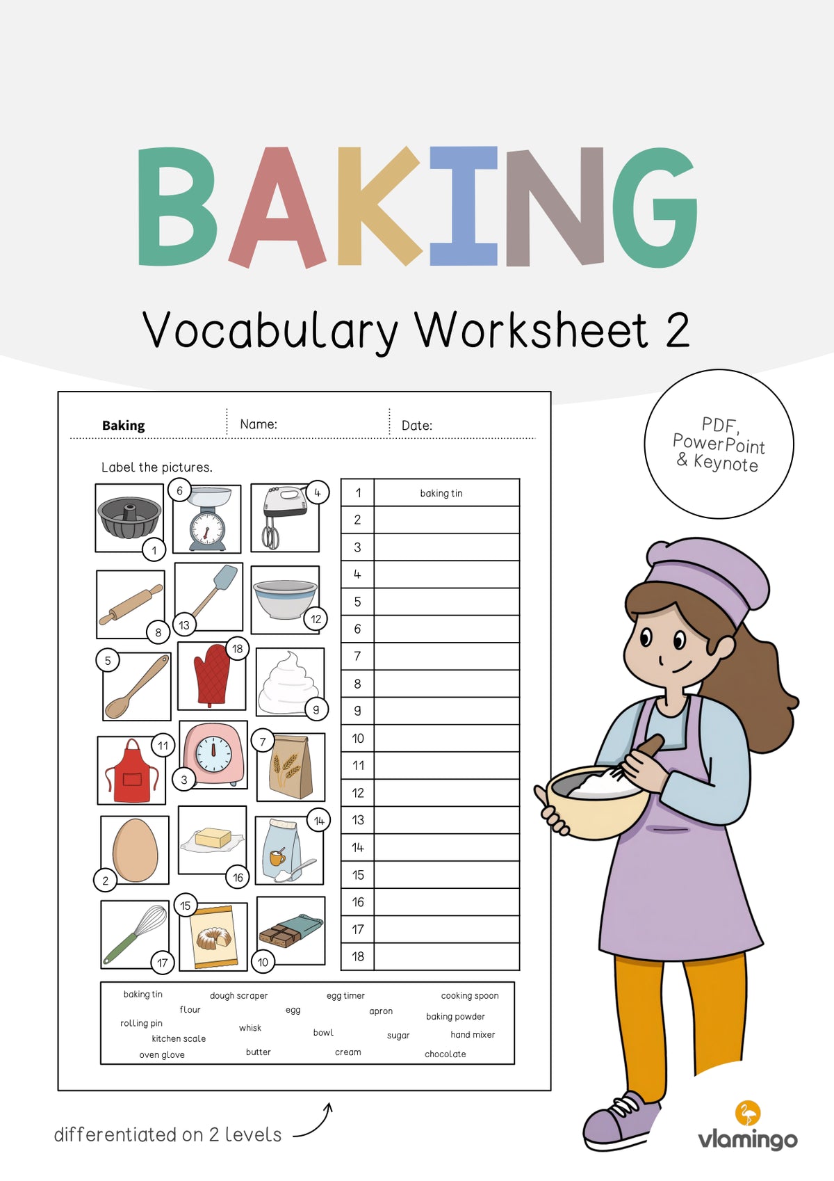 de englisch baking vocabulary worksheet 2 001