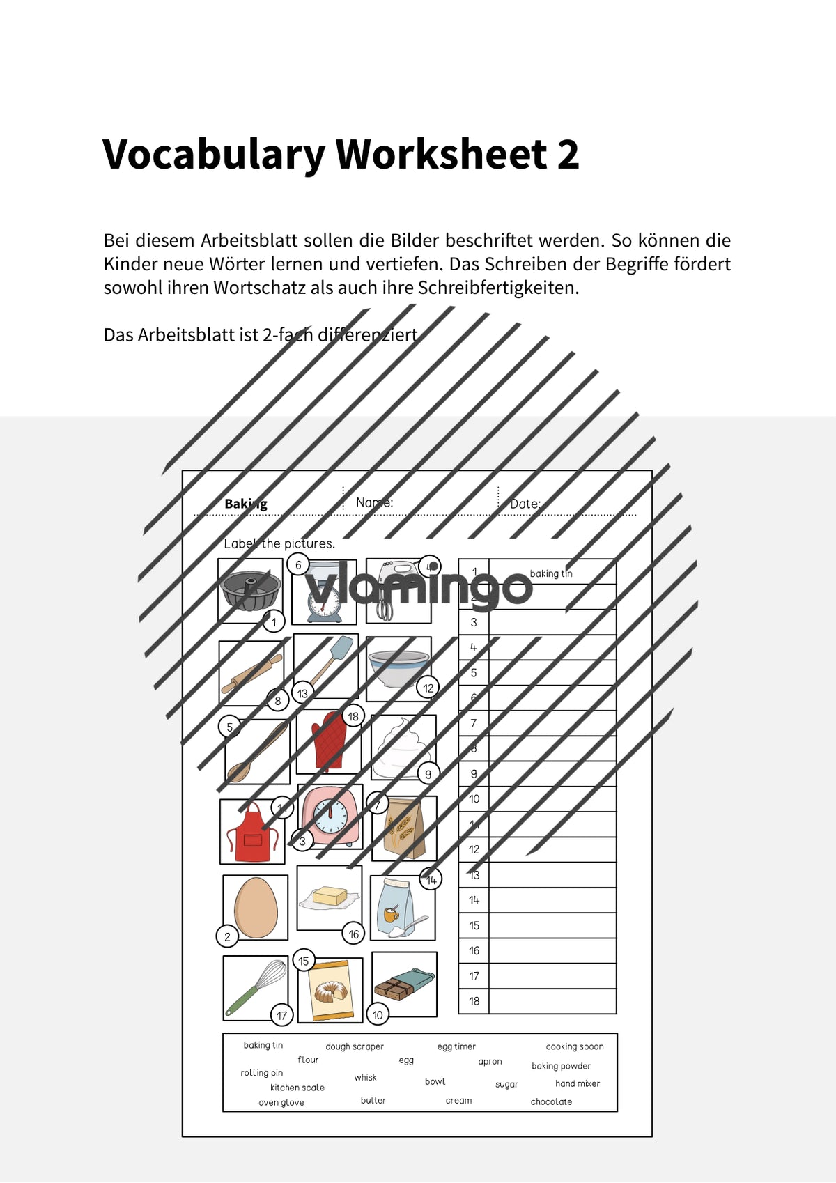 de englisch baking vocabulary worksheet 2 002