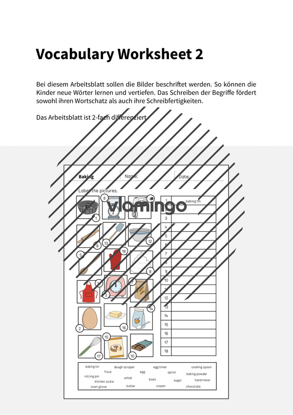 de englisch baking vocabulary worksheet 2 002