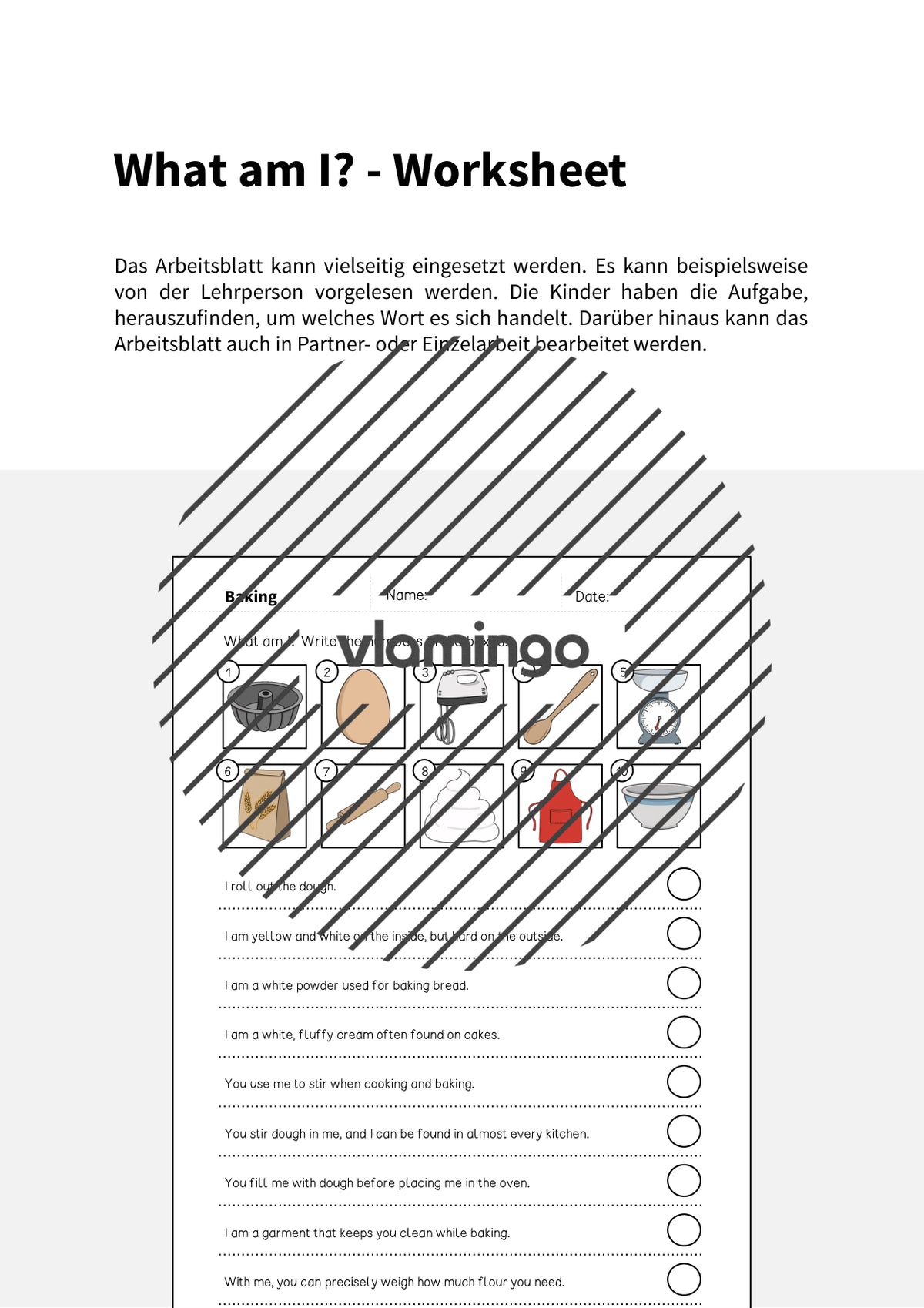 de englisch baking what am i worksheet 002
