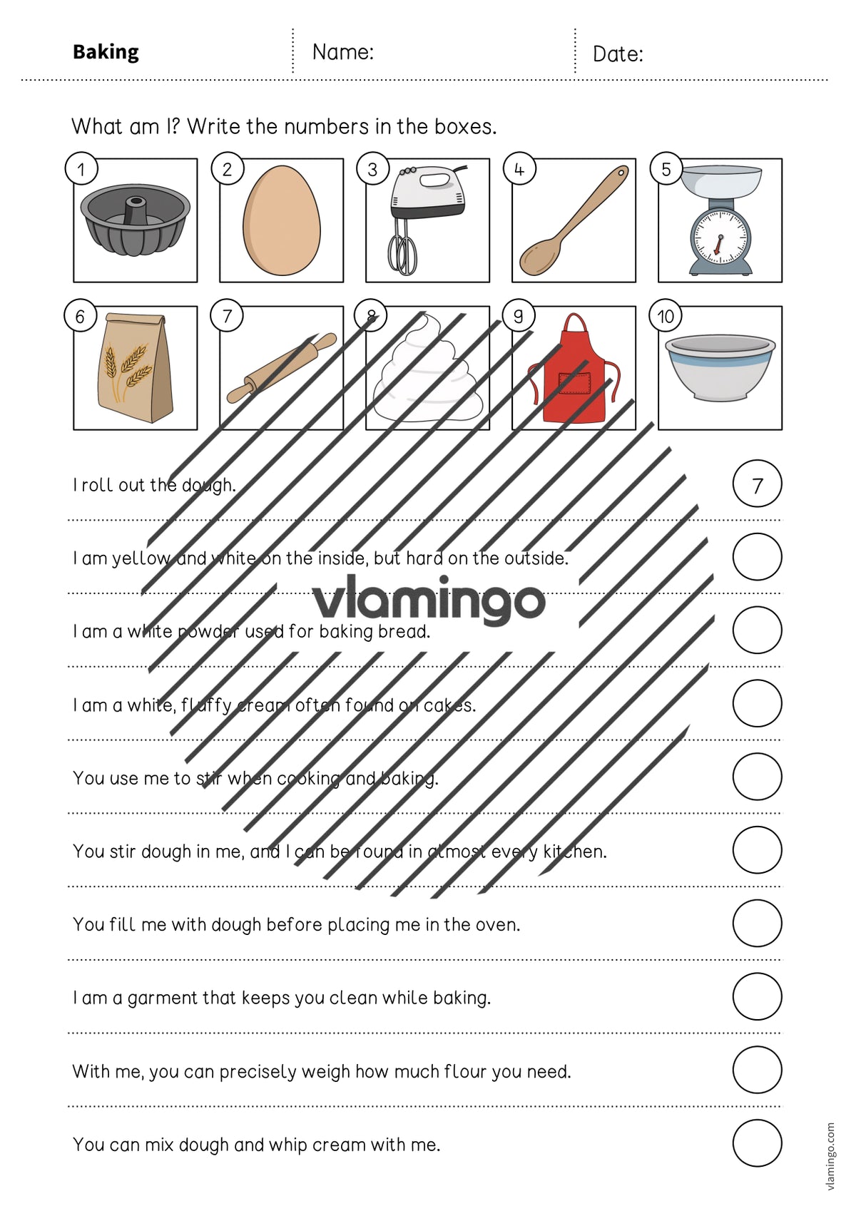 de englisch baking what am i worksheet 003